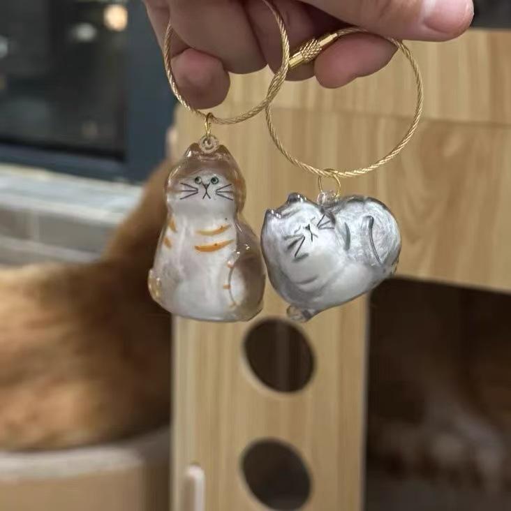 Transparent Cat Hair Storage Box Pendant Twisted Egg Cat Hair Storage Capsule Commemorative Collection Bag Keychain Pendant