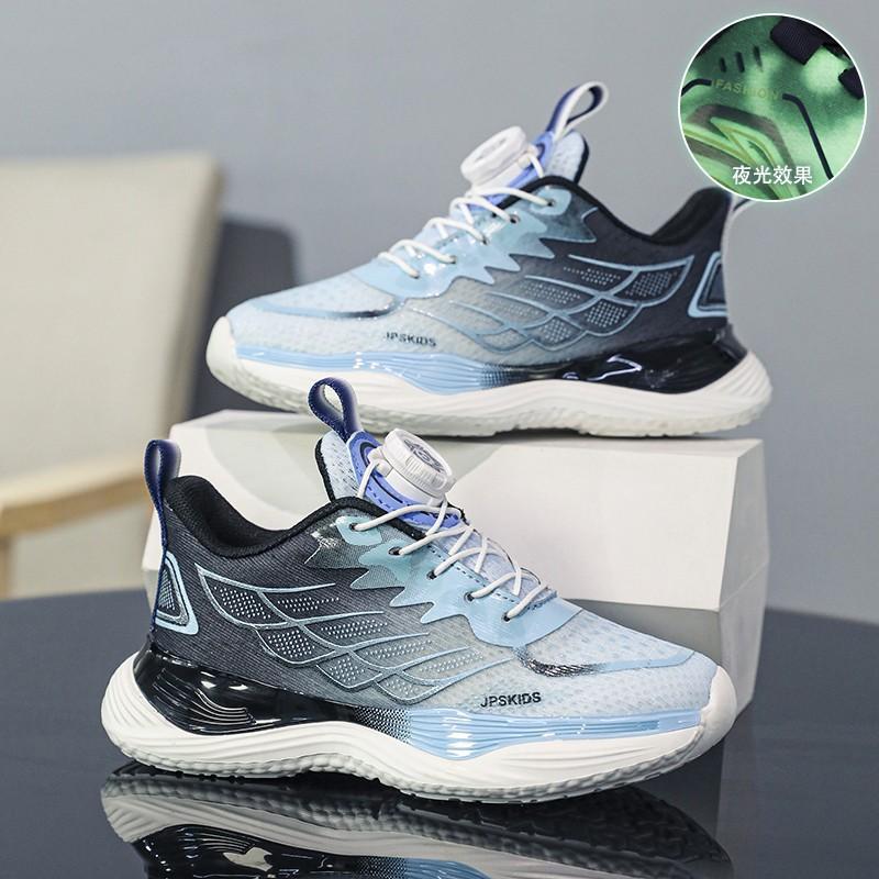 2025 Spring and Autumn New Boys Sports Shoes Mesh Breathable Non-slip Rotating Buckle Soft Sole Lightweight Shoes Tide