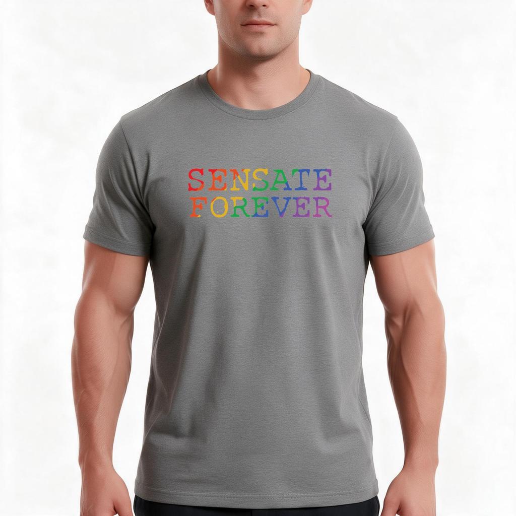 Sensate Forever TShirt Summer Casual Cotton Tee Oversized Streetwear Tops Vintage Graphic Print Loose Fit Short Sleeve