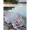 A96I-Tackle Box Organizer 18 Grids Plastic Craft Box Organizer Bead Organizer Clear Fishing Box With Dividers, 4 Pack