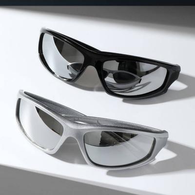 2PCS Square Frame Herren Sonnenbrille Kombination Y2K Stil Tägliche Straße Sommer Party Dekoration Brille Damen