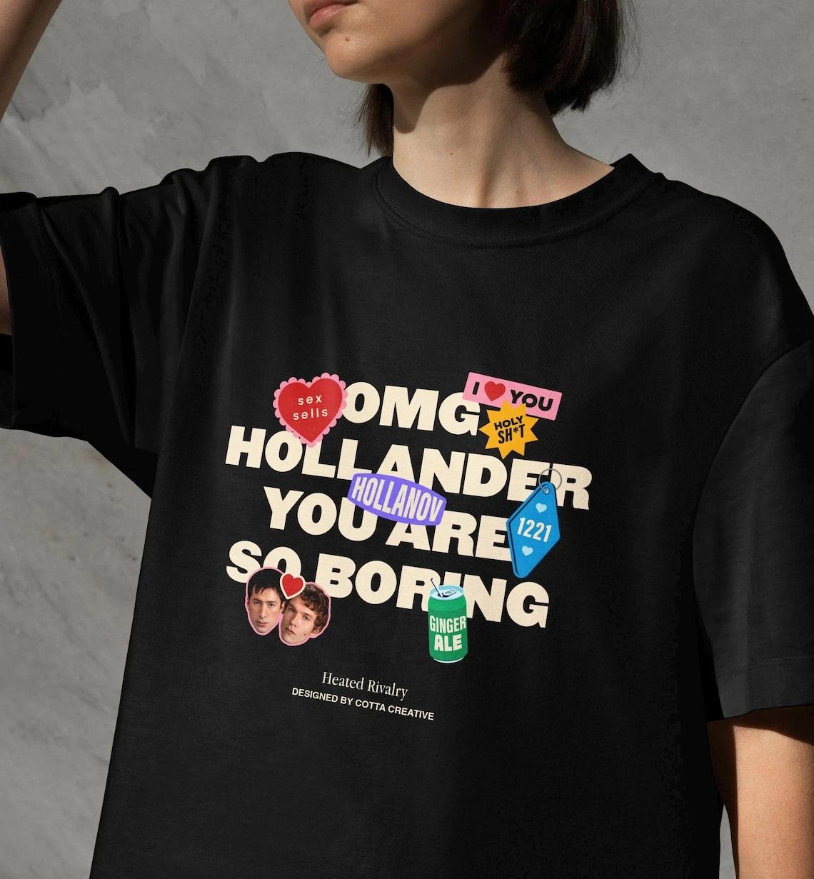 Heated Rivalry OMG Hollander T-Shirt – Hockey Romance Fan Tee L