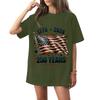 Women's Fashionable Casual Short-Sleeve Neck Printed T-Shirt for the 250th Anniversary of the Founding of the United States
