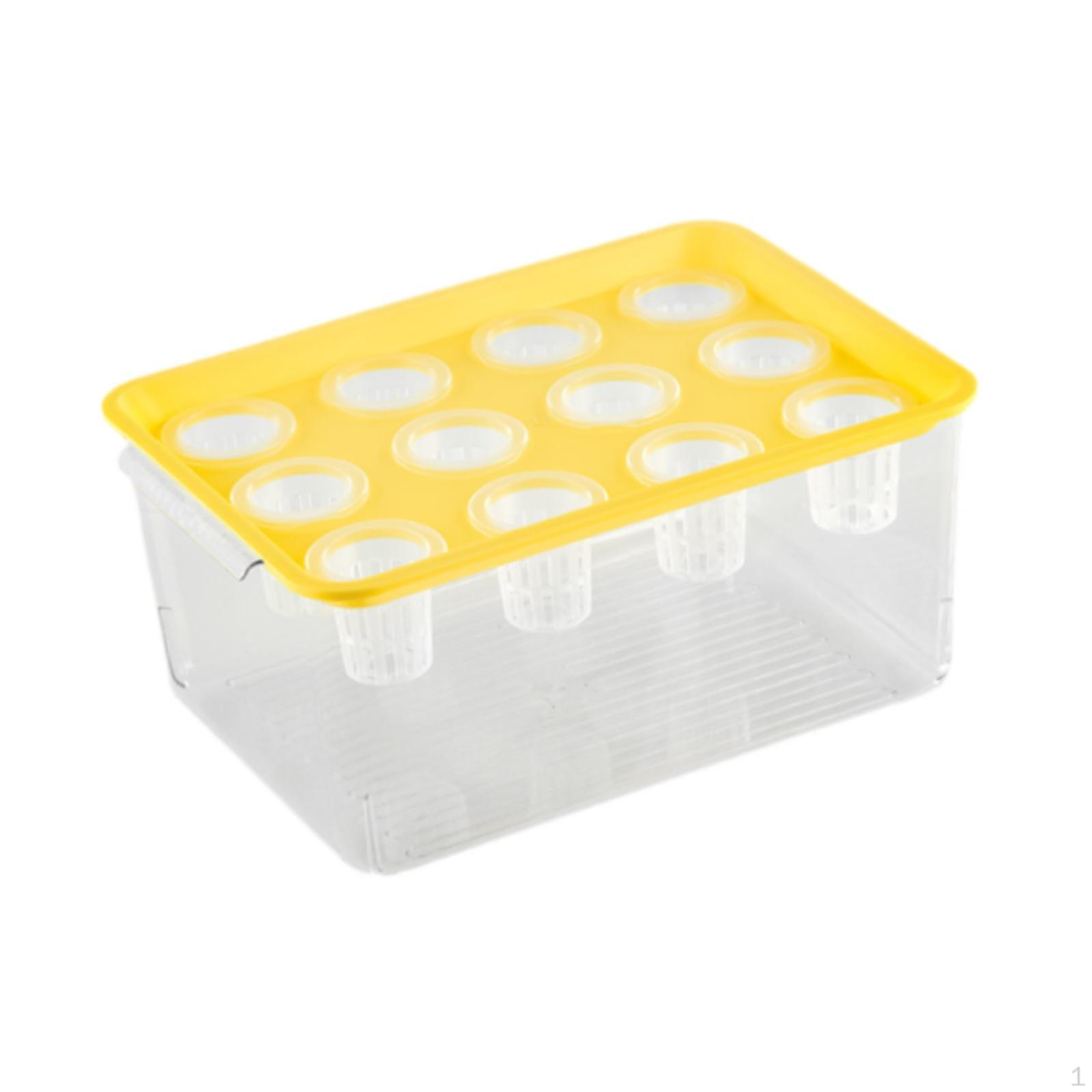 

Ящик для выращивания, системный контейнер для посадки, 12 отверстий, практичный ящик для выращивания, жёлтый