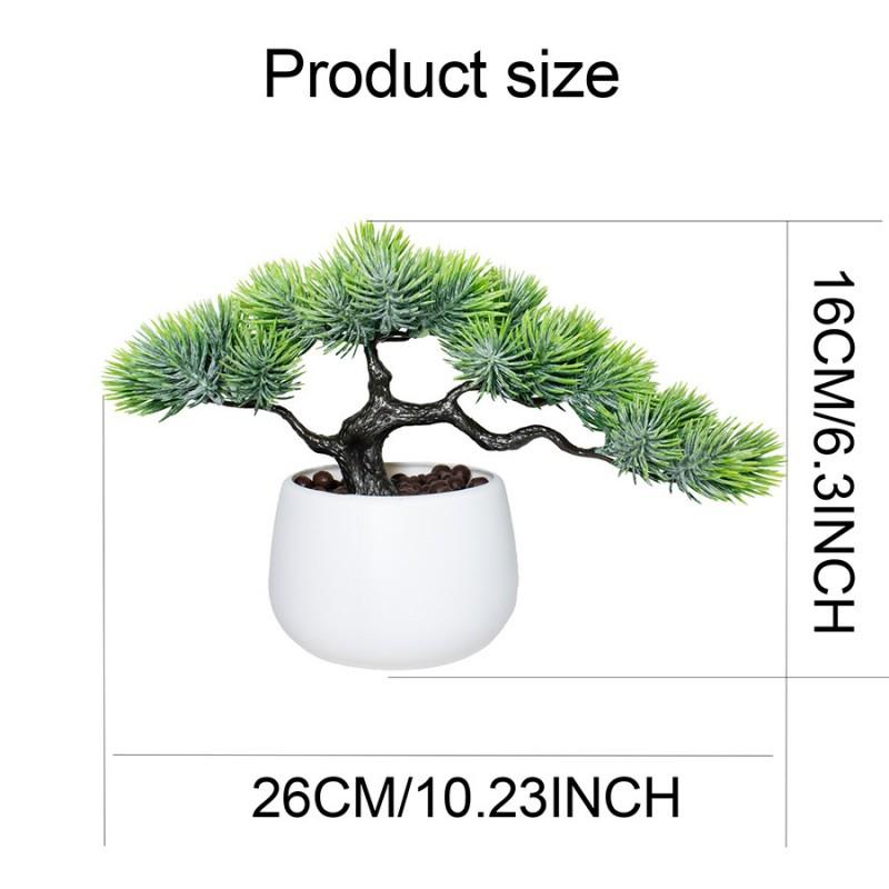 Artificial Pine Plant Bonsai Decor Indoor Desk Home Office Tabletop Decoration Plastic Miniature Greenery