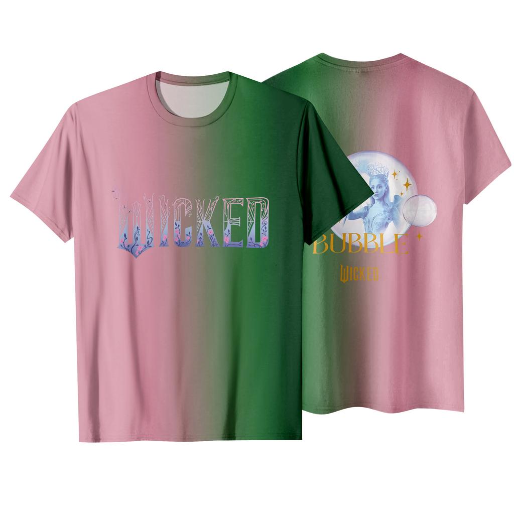 Fashionable Round Neck Short Sleeve Work Clothes Printed Tops For Womens Summer Tops