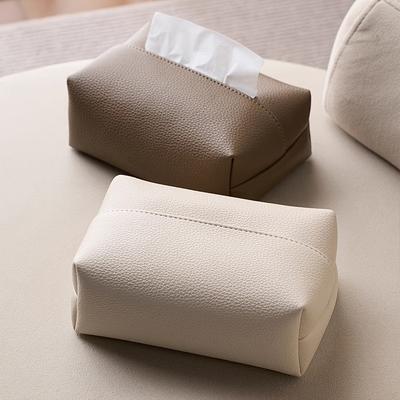 Artificial Leather Tissue Box - Modern Square Design, Perfect for Bathrooms, Durable Artificial Leather Box, Bathroom Decoration