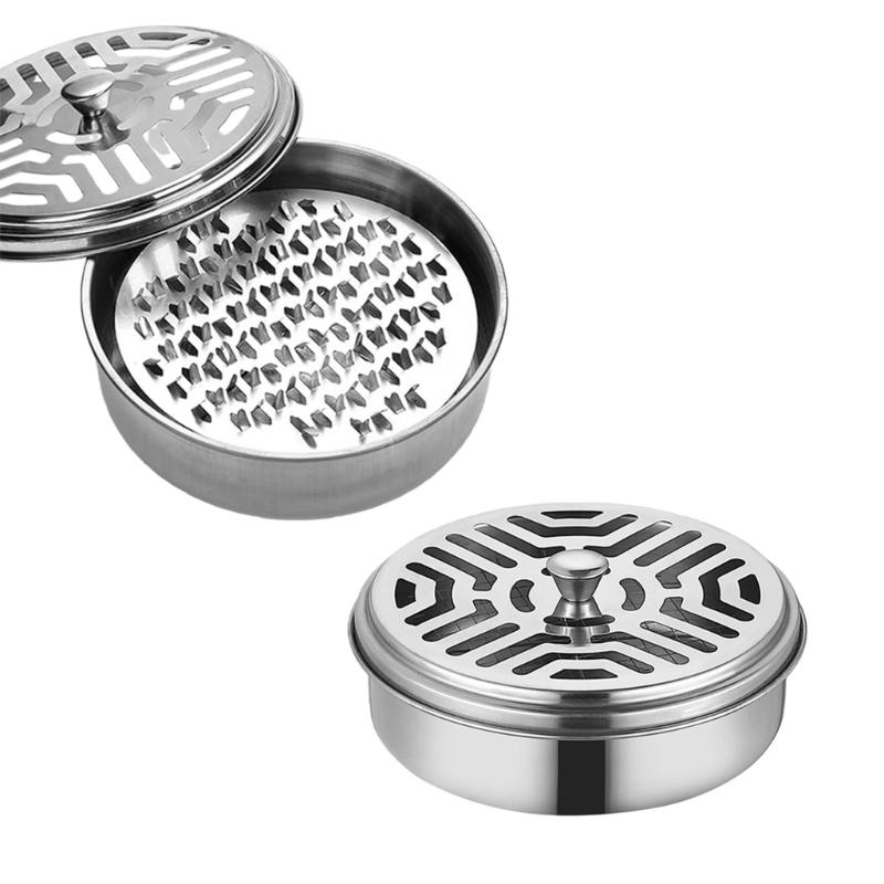 Mosquitoes Incenses Holder Mosquitoes Incenses Burners Box Compacts Mosquitoes Spirals Holder with Lid Incenses Holder