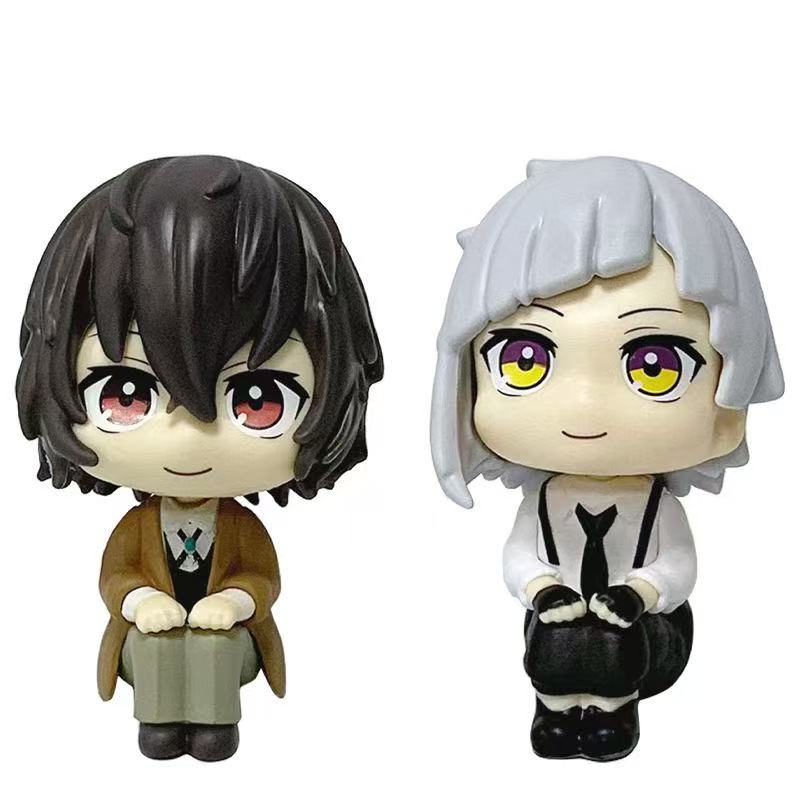 Bungou Stray Dogs Look Up Dazai Osamu Nakajima Atsushi Action Figure Toys Pvc Model Collection Kwaii Q Doll