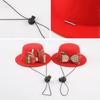 Adjustable Pet Christmas Hat Scarf Soft Christmas Cat Bow Tie Pet Christmas Bow Hat  for Puppy Cats
