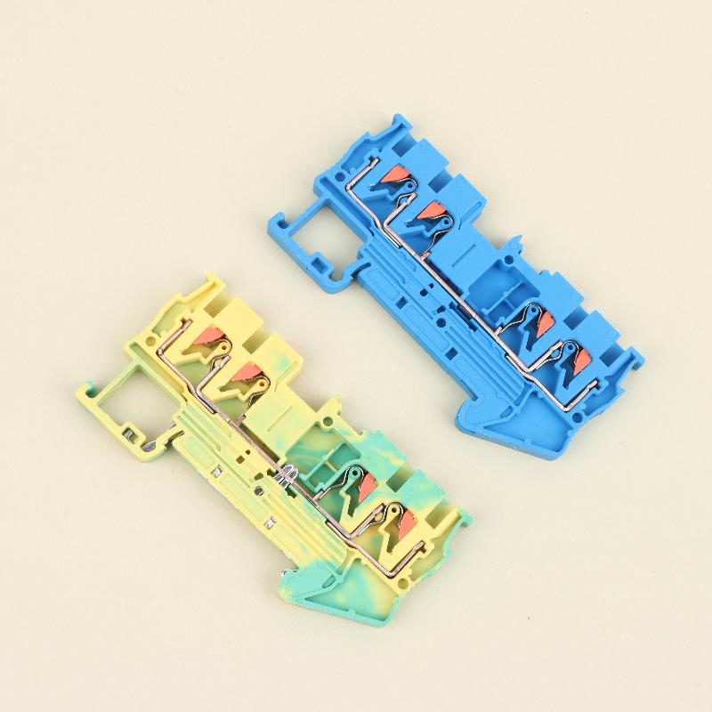 5Pcs PT2.5 QUATTRO Push-In Termin Spring Plug Cable Screwless Electrical Connector Two-in, Two-out Quick-connect Terminal Block