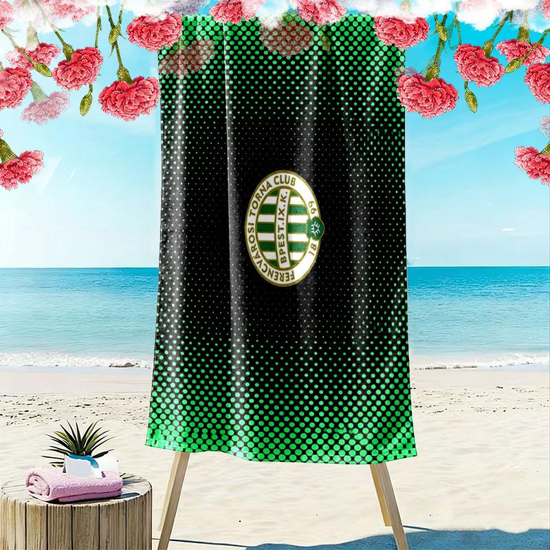 Ferencvárosi Torna Club Print Beach Towel, Large Soft Quick Dry Towel for Beach Camping Swimming