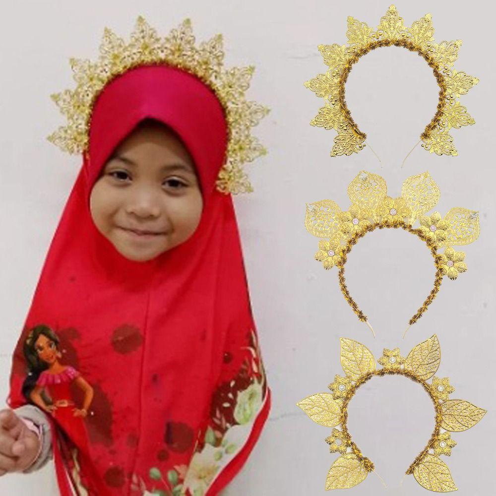 Golden Sun Goddess Crown Handmade Head Hoops Women Girl Hair Accessories