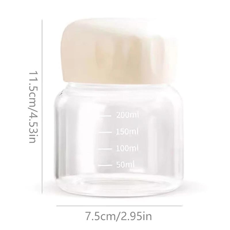 300Ml High Borosilicate Glass Water Cup Transparent With Scale Mini Fat Cup Portable Juice Mug Drink Container Travel Home Gift