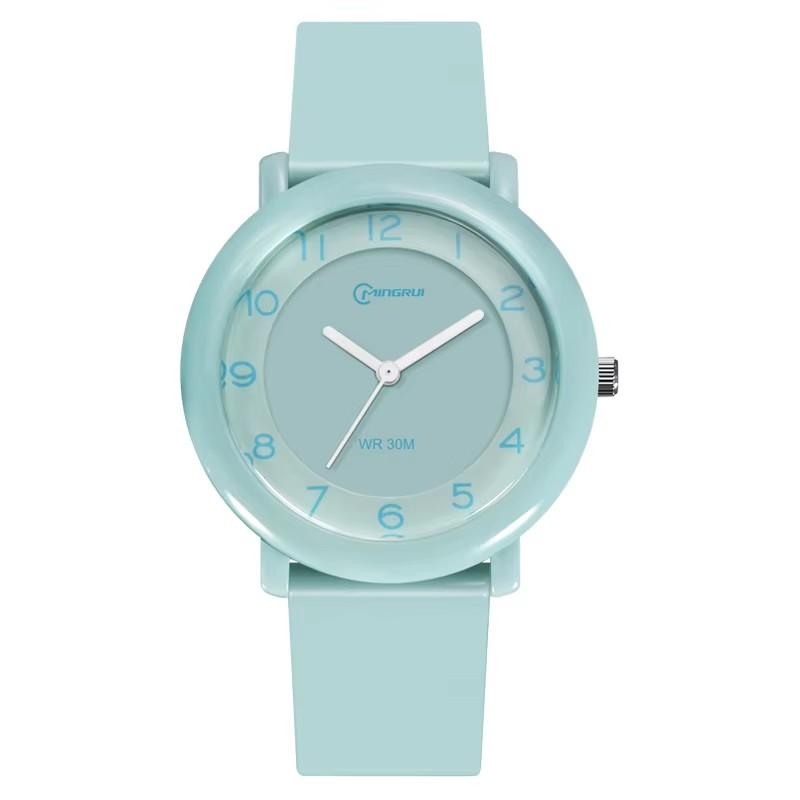 Unisex Children's Student Quartz Watch Simple and Comfortable Campus Exam Waterproof Women's Fashion Quartz Wristwatches