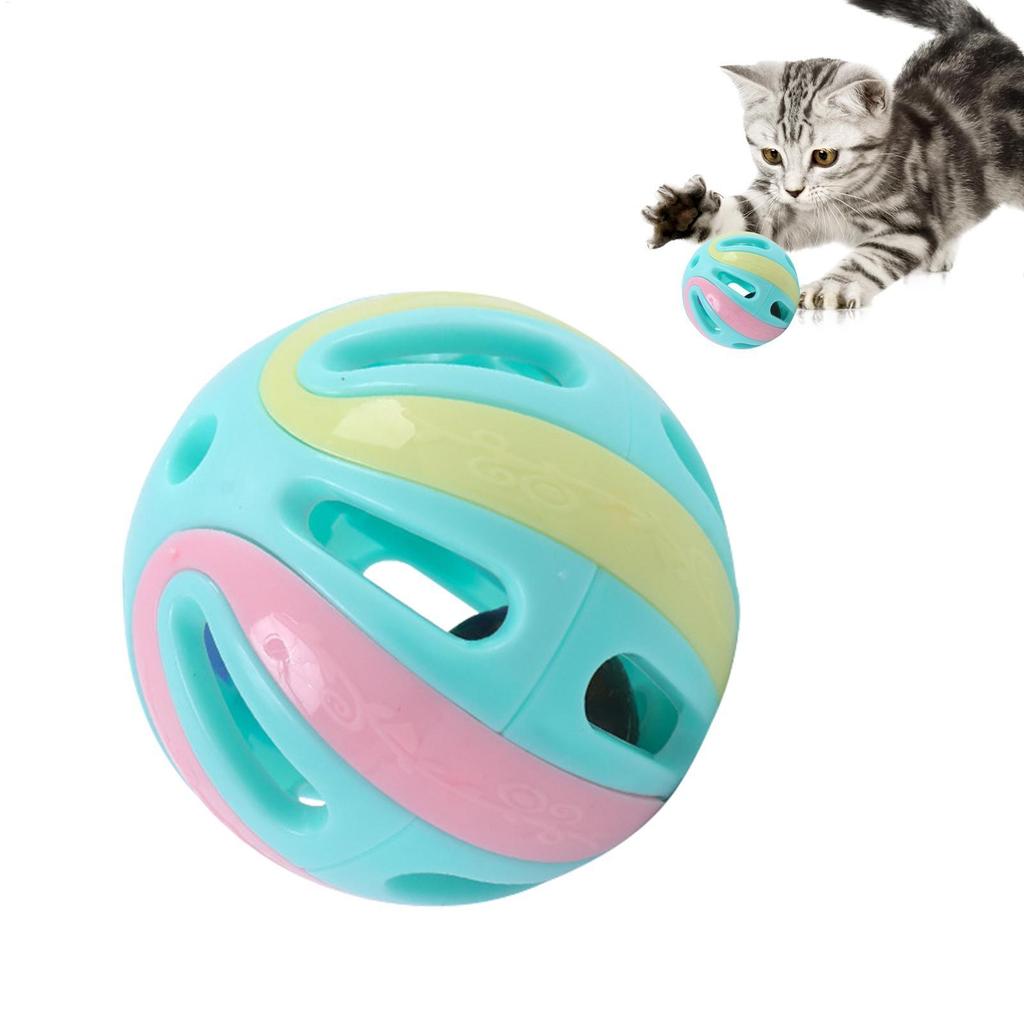 Cat Toy Ball With Bell, 4.8cm Interactive Cat Playing Bell Toy, Portable Hollow Cat Jingle Ball Toy, Pet Cats Playing Supplies
