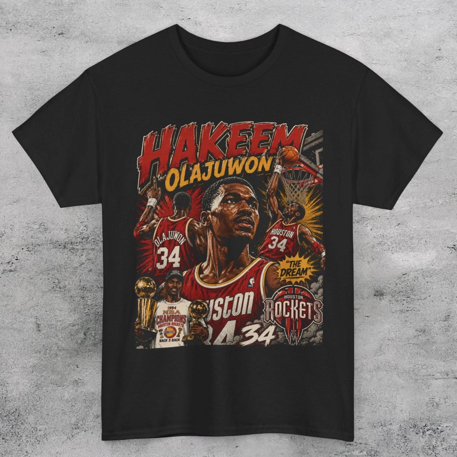 HAKEEM OLAJUWON ROCKETS UNISEX T SHIRT L
