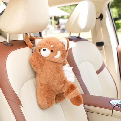 Car Tissue Box Raccoon Party Cute Plush Armrest Box Paper Towel Drawer Doll Gift Raccoon Girl