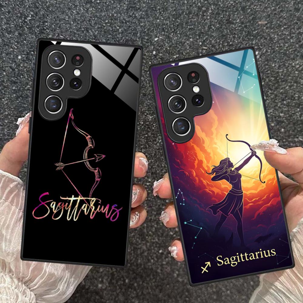 Zodiac Sign Sagittarius Phone Case for Samsung Galaxy A56 55 54 53 52 51 36 35 34 23 16 15 5G Glass Cover Cellphones Luxury