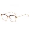 Modern Clear Blue Light Glasses With Metal Frame For Home Office And Commuting Use