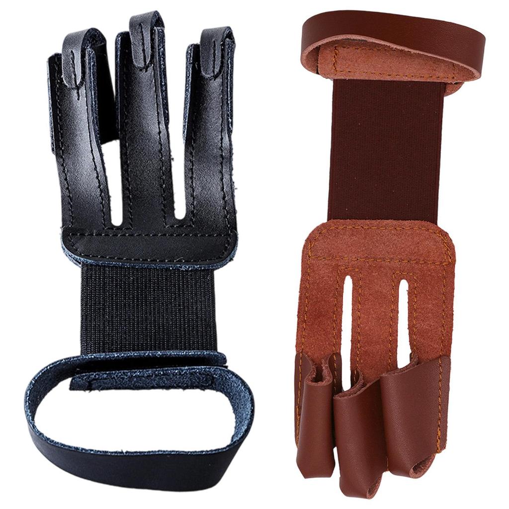 Archery Glove PU Leather Lightweight for Men Women Beginner Practice