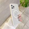 Transparent Magnetic Macaron Case for iPhone 16 Pro Max/iPhone 15, Silicone, Acrylic, Drop-proof