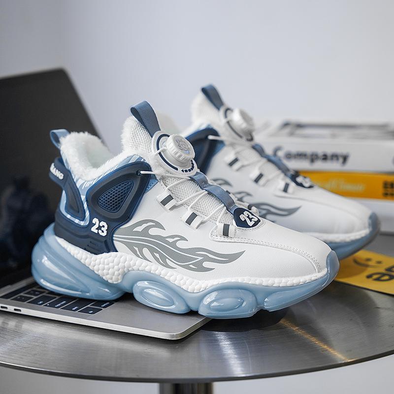 Fashion Men Shoes Winter Fashion Sneaker Height Increasing Thick Sole Anti Slip Basketball Sneakers Wear-resistant Casual Running Shoes