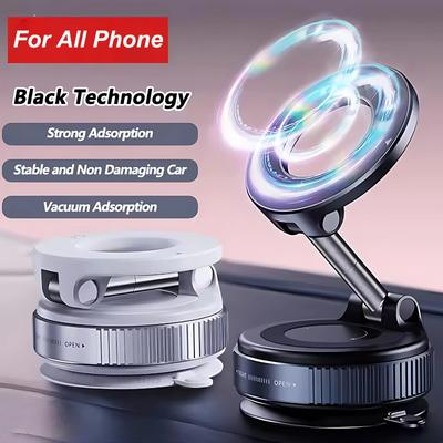 K007 Pour iPhone 14 15 16 Support Téléphone Voiture Magnétique Puissant Design Pliable Réglable à 360° Ventouse pour Voiture/Bureau/Salle de Bain