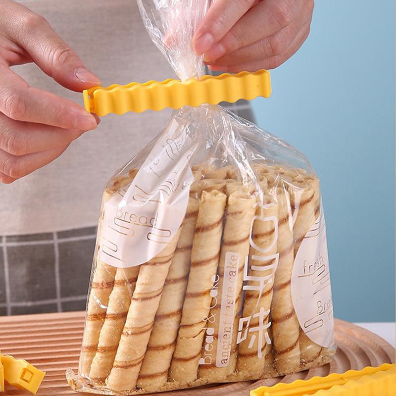 12PCS French Fry Shaped Sealing Clip Food Clips Plastic Bag Bag Clip for Snack Seasoning Sealing Strip Kitchen Storage DJ004