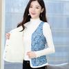Winter Versatile Floral Print Cotton Vest for Women Warm Clothes