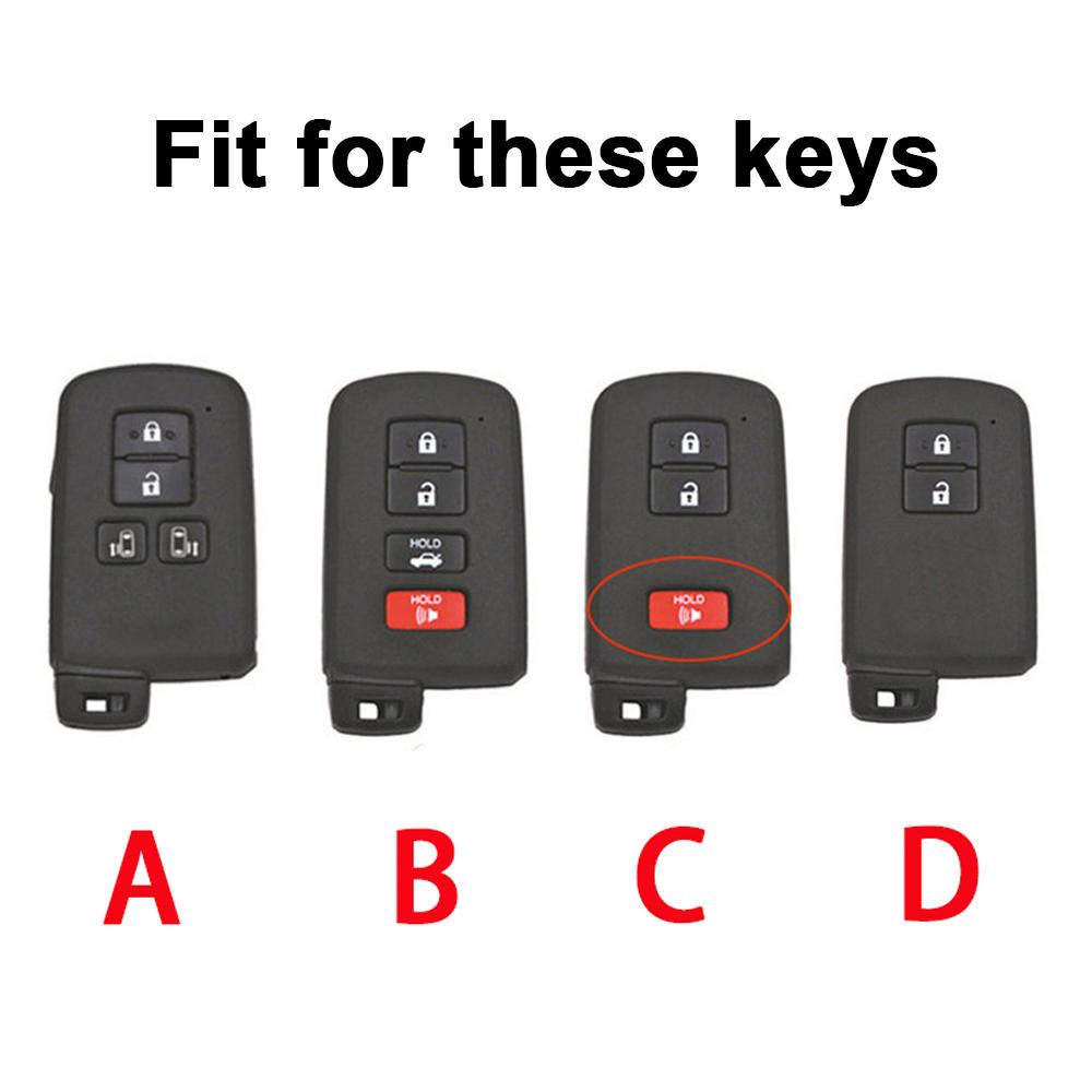 Transparente TPU-Hülle Fob Autoschlüsselhülle für Toyota Avalon Sequoia Tundra Tacoma 4Runner Land Cruise Prius RAV4 Highlander