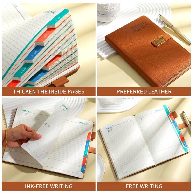 1PC 2026 Cross-border English Spanish Schedule Book Time Planner Thickened 365 Days Daily One Page Notepad
