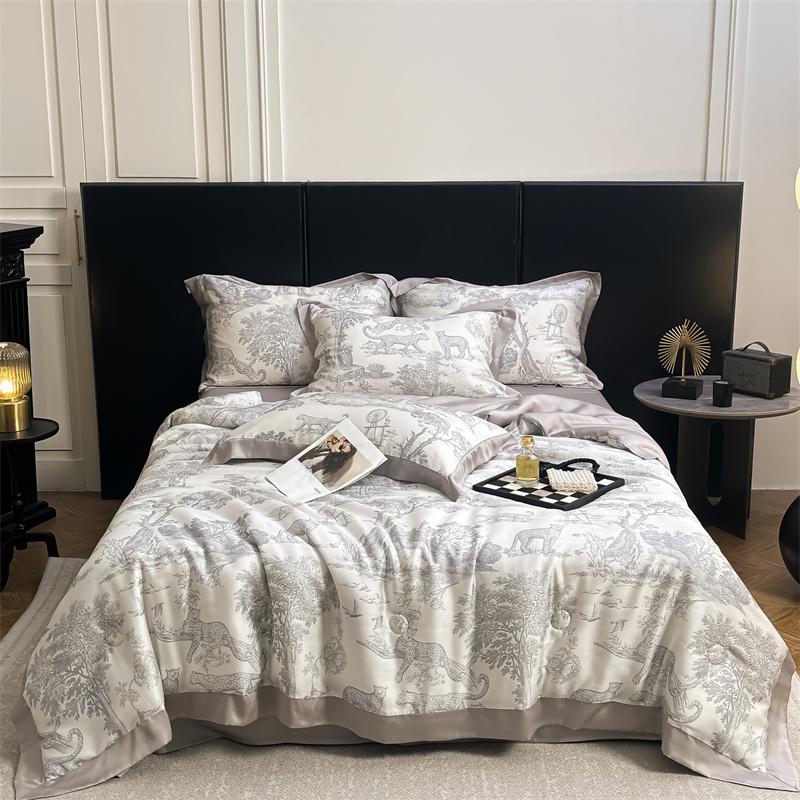 

Роскошное весенне-летнее одеяло, мягкое, комфортное, охлаждающее, стираемое, шелковое, тонкое, с принтом, гладкое, прохладное одеяло, можно стирать 150x200cm 1PCS