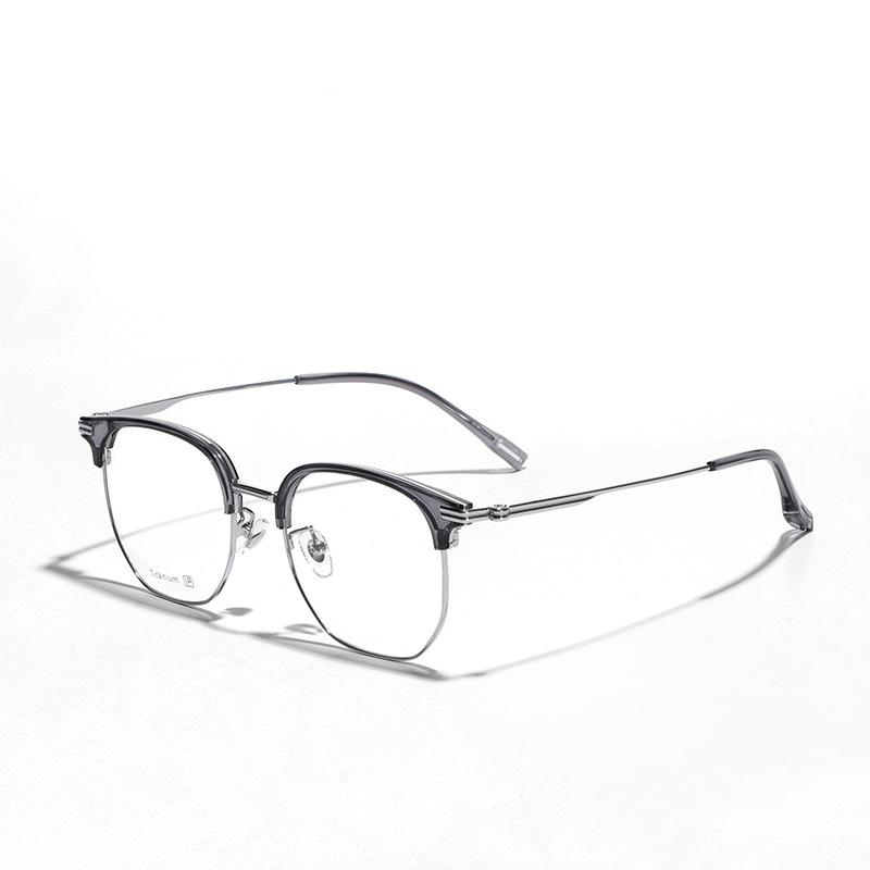 

Оправа для очков в стиле ретро, оправа для зеркала для бровей из металла и титана, близорукость у мужчин и женщин может быть оснащена плоскими очками