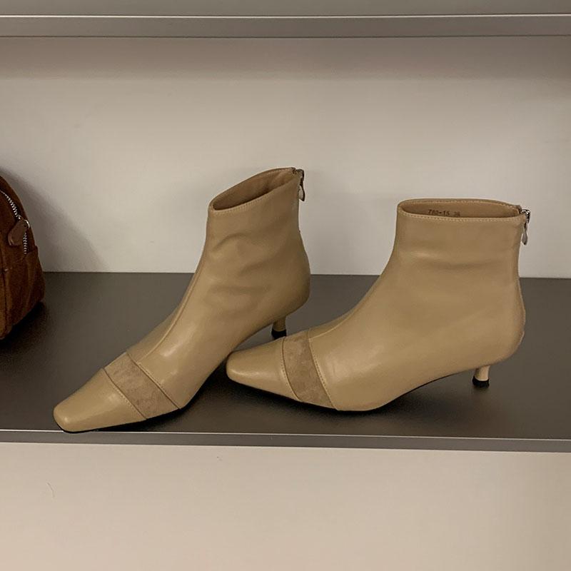 Fashion Fashion Pointed Toe Modern Ladies Ankle Boots With Footwear Low Heel Women Stretch Short Boots Female Pumps Shoes lady