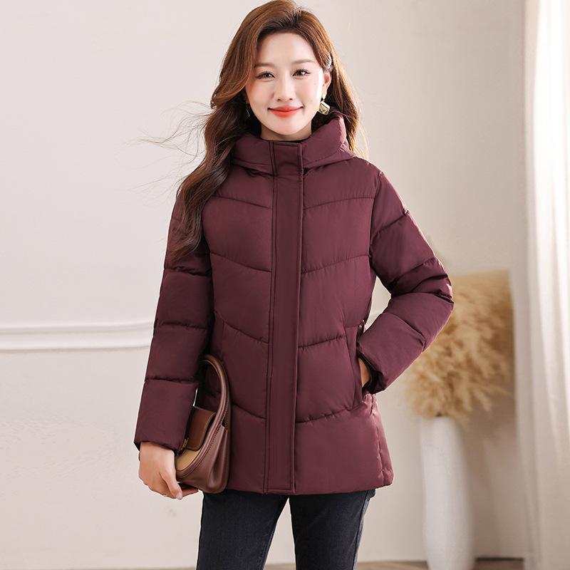 Stor Størrelse Dame Polstret Jakke, Ny Løs og Tynn Jakke, Vinter Polstret Jakke.