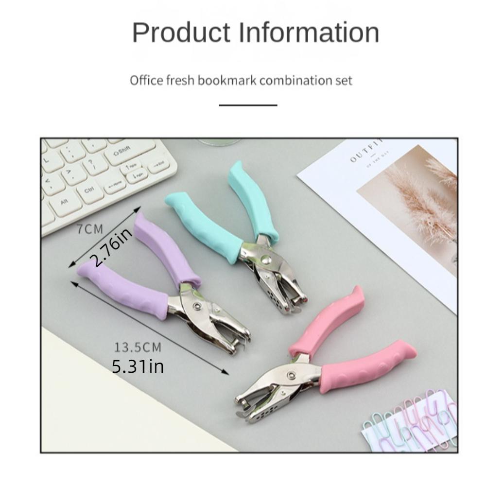 Single Hole Single Hole Punch Non-slip Handle DIY Paper Puncher Cute Mini Paper Punch  Stationery