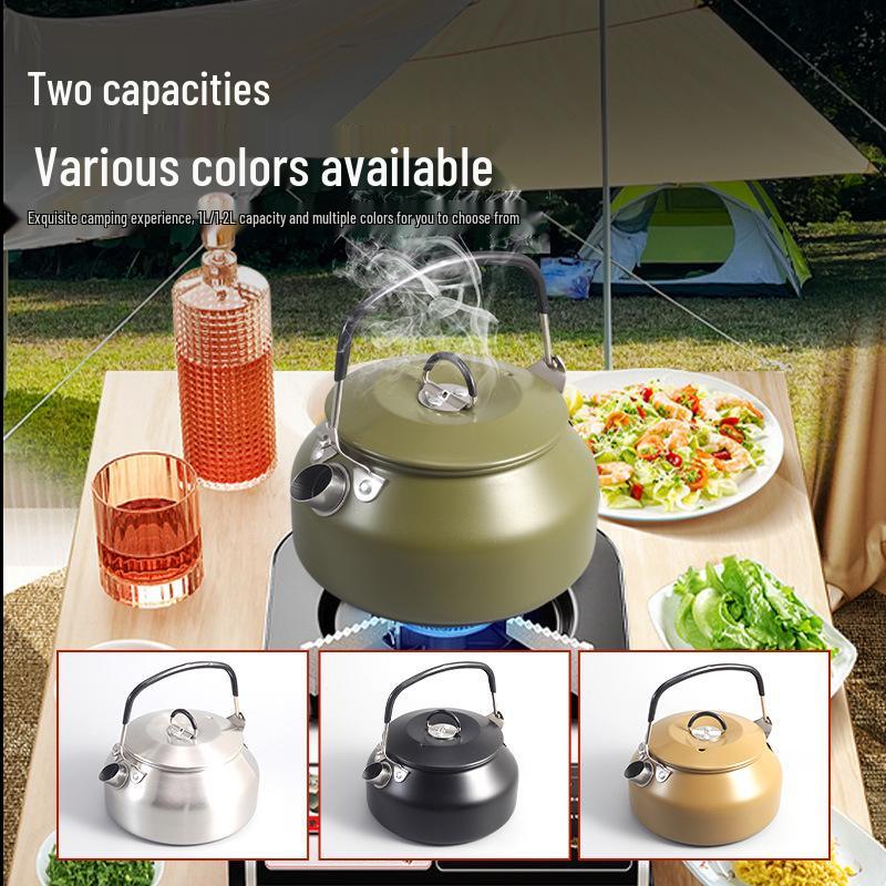 Portable Outdoor 304 Stainless Steel Camping Kettle and Coffee Pot