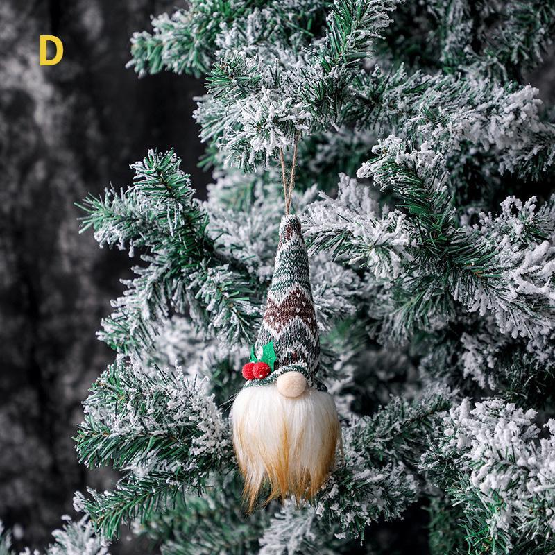 1 Pcs Christmas Decoration Glowing Gnome Ornaments Christmas Tree Pendant Faceless Plush Doll New Year Gift