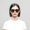 GUCCI Grey Lenses Black Frame Cool Sunglasses Oval Sunglasses Women's