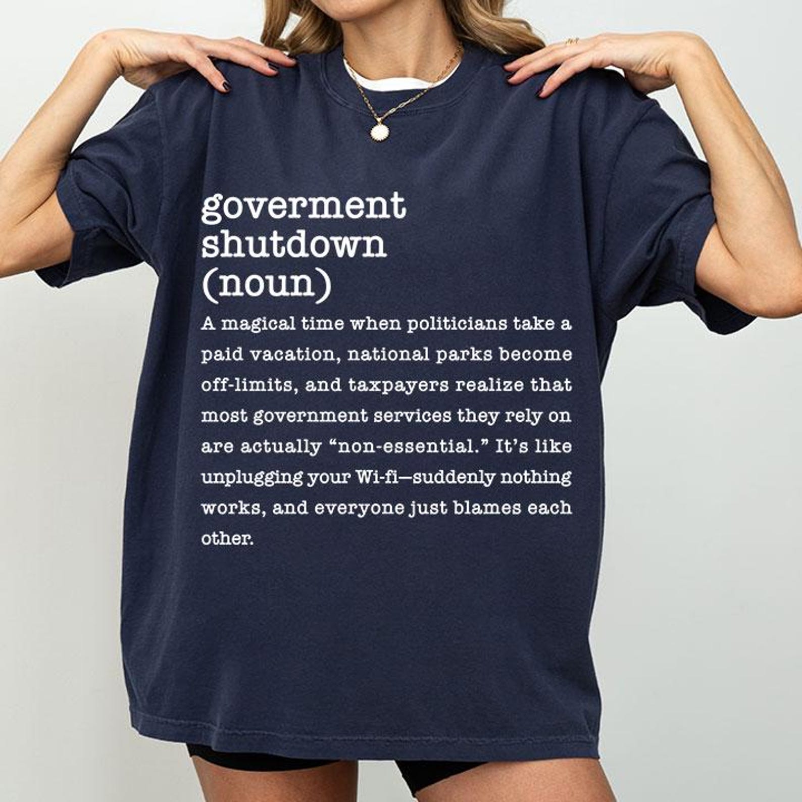 Government Shutdown Definition T-Shirt 3XL
