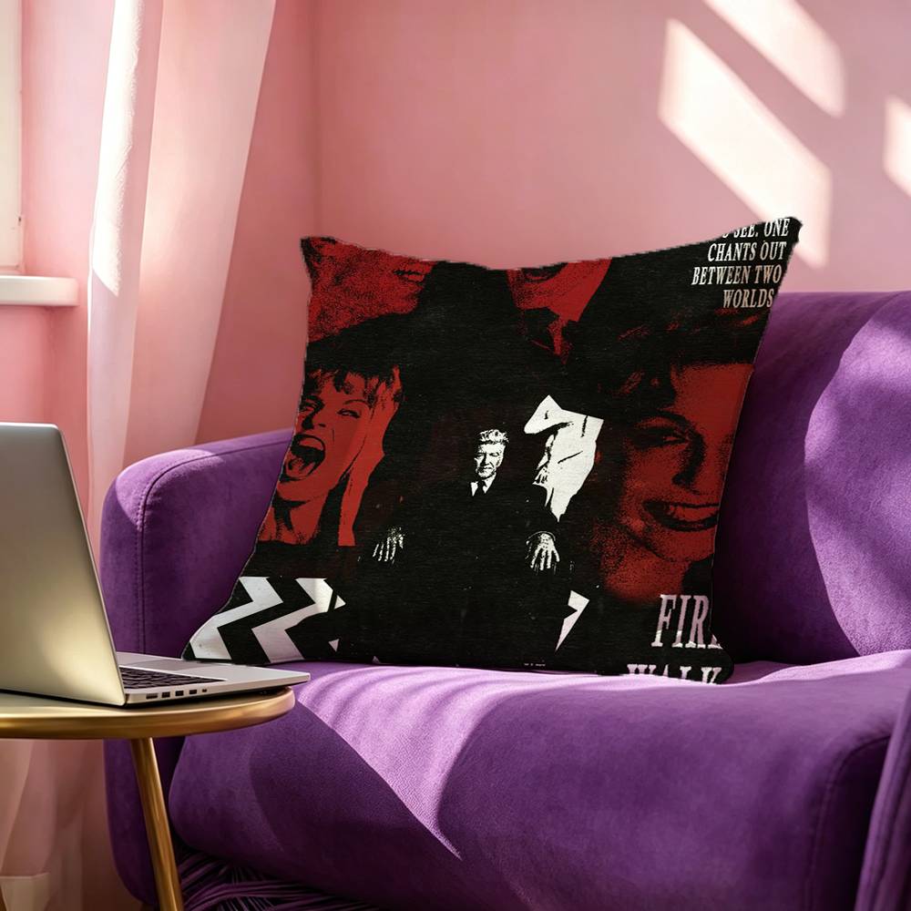 Twin Peaks FFire Walk Me Pillow Case Square DoubleSided Sofa Cushion Cover Bedroom Bedside Pillow