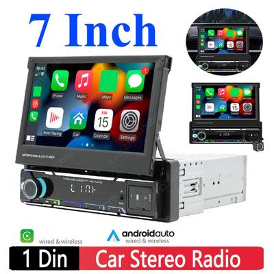 9607W 7'' Touch Screen Universal Wireless Carplay Car Multimedia Player Bluetooth FM TF/USB Rear View Camera Car Stereo Radio