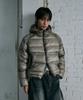 P.In.O See-Through Quilted Hooded Lightweight Padded Jacket - Dark Grey