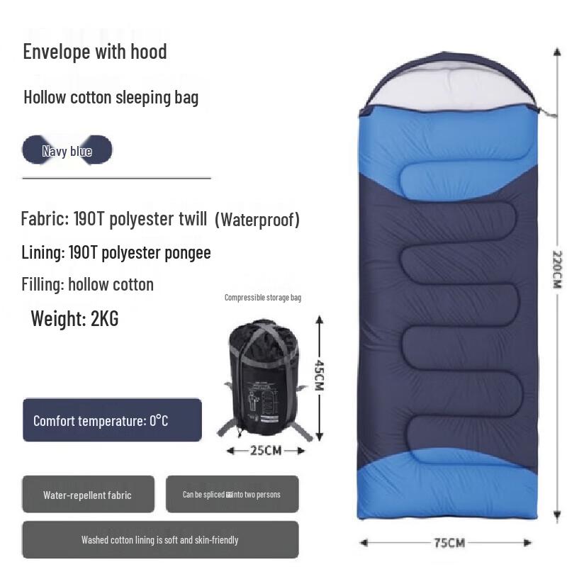 Maiceyi Water-Washed Cotton 4-Season Envelope Sleeping Bag