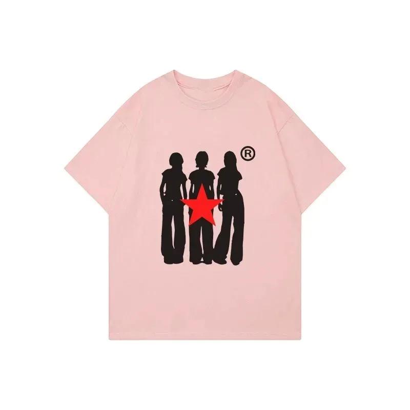 

Футболка из хлопка Y2K Streetwear Harajuku Aesthetics Graphic Print Casual Short Sleeve Футболка с короткими рукавами Retro Hiphop Loose Top Punk Goth Tee 4XL