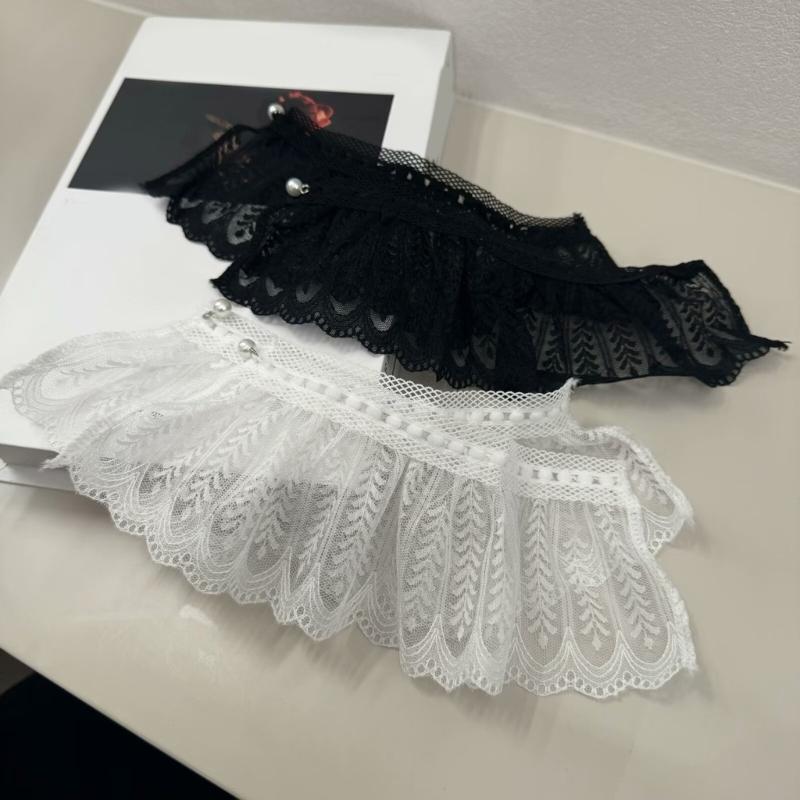 Verstellbare Ärmelverlängerungen mit Hohlsaum, dehnbare Spitzenmanschetten, perfekt für Kleider, Blusen, Kostümzubehör