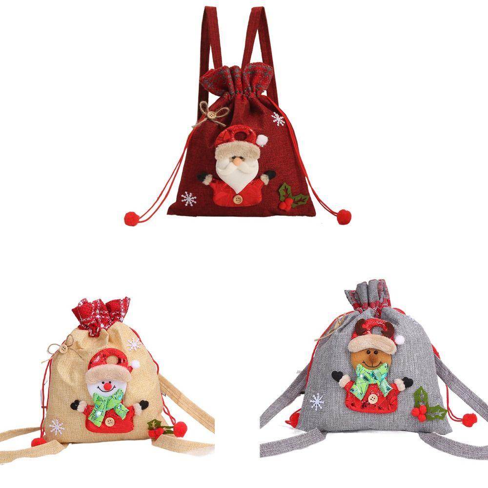 Weihnachtsmann Weihnachtsgeschenktasche Schneemann Kordelzug Handtasche Tragbare Schulter Aufbewahrungstasche Reise
