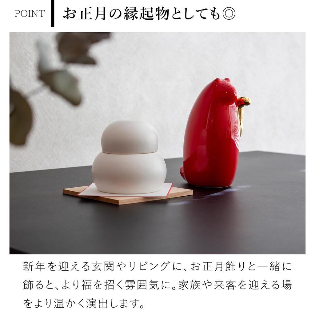 SETOMANEKI Maneki-neko (beckoning Cat), Seto Ware, Good Luck Charm, Auspicious Object, Simple Interior Decoration (gold and Red, Medium)