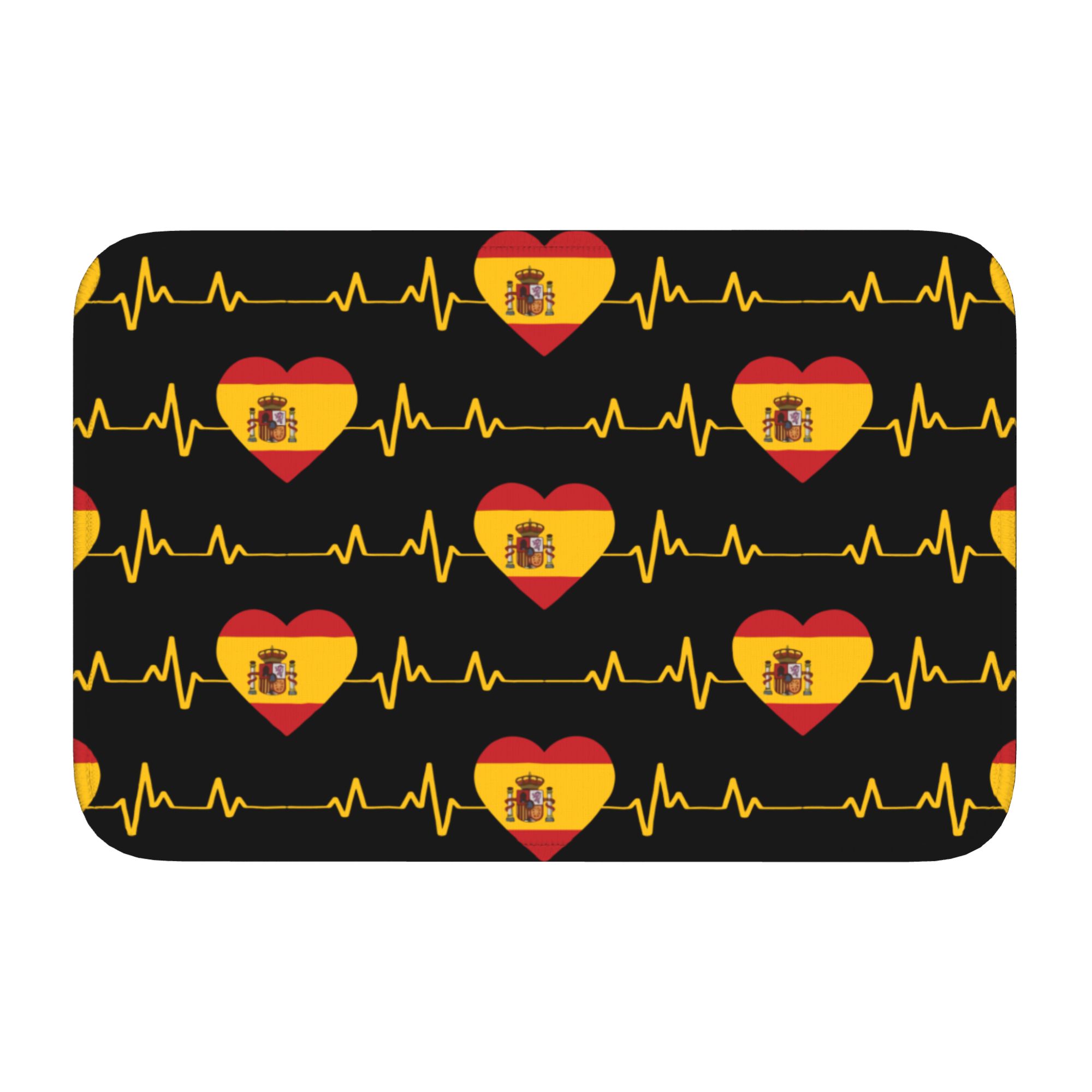 Légion Espagnole Porte Sol Bain Cuisine Tapis Antidérapant Intérieur Blason d'Espagne Paillasson Entrée Jardin Tapis de Sol Tapis de Pied 40cm x 60cm